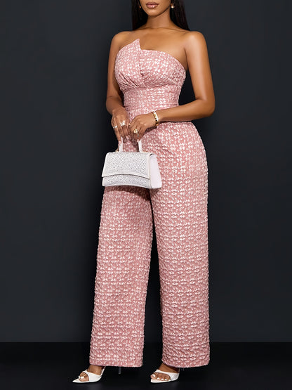 Vintage Style Elegant Floral Texture Business Trousers for Women