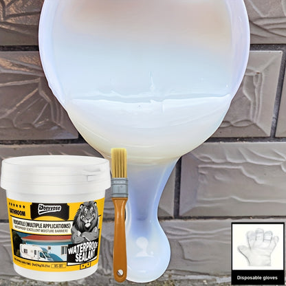 Selante impermeabilizante de alta resistência DOEYVOSE, 1 kg/35 oz - Revestimento impermeabilizante de secagem rápida e sem resíduos, adesivo forte para convés de navios, pavimentos, caves, telhados e vedação à prova de fugas (tubo de 1 kg)