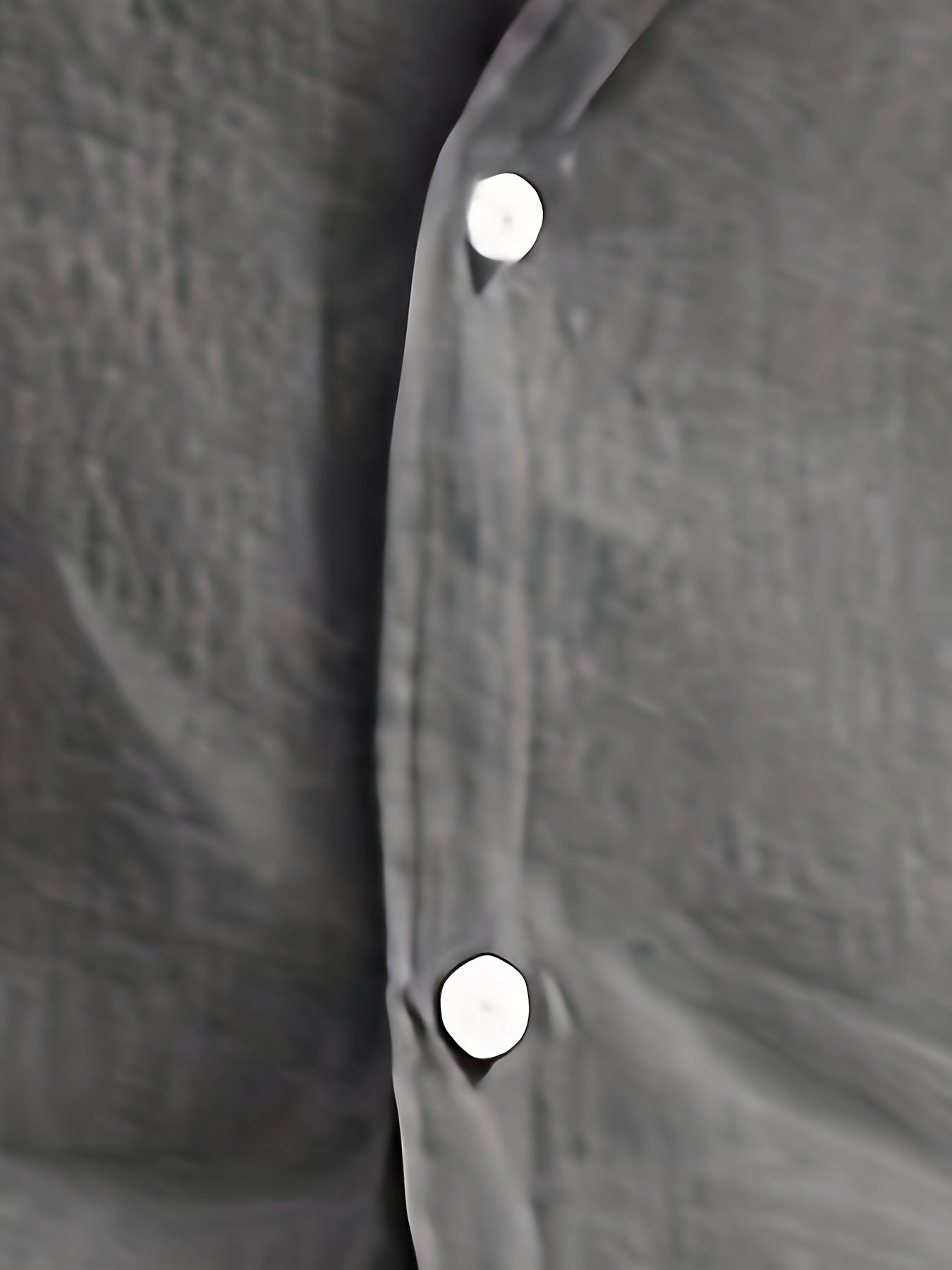 Camisa de homem em algodão de manga comprida e cor sólida com botões, modelo com lapela, ideal para a primavera e outono.