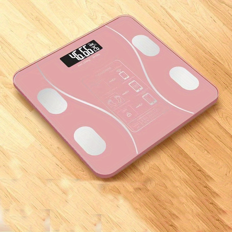 1pc Scales Smart Digital LED Scale, Fat Measurement Scale, Smartphone App Connection (Battery Models, Batteries Not Included), Bathroom Tools