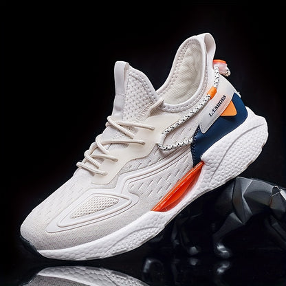 Ténis de corrida para homem plus size moderno em malha respirável com boa absorção de impacto, confortável, antiderrapante, com sola macia e durável para atividades ao ar livre.