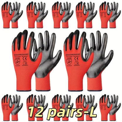 6/12 Pairs of Gardening Gloves, Work Gloves, Men's Work Gloves, Gardening Garbage Cleaning Gloves, Women's Gardening Gloves, Gardening Tools, Gardening Work Gloves