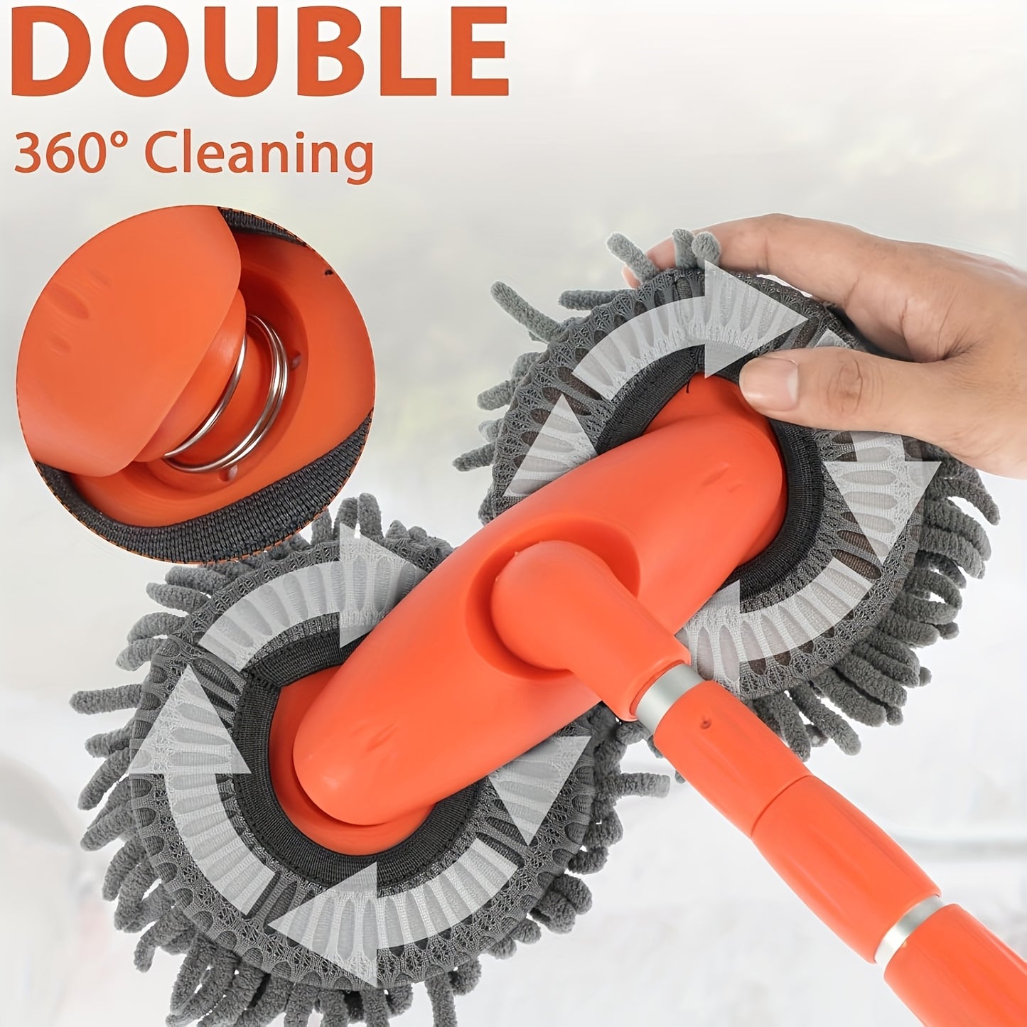 Long Handle Car Wash Brush, Long Handle Ultra-Fine Fiber Car Mop, Car Wash Mop Glove Long Handle Car Cleaning Kit Brush, Kit Brush Dust Remover Scratch-Free Cleaning Tool, Commercial Mop