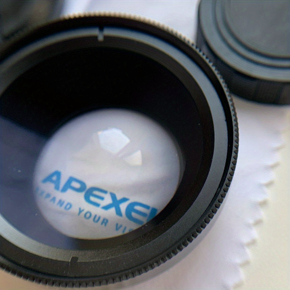 Boost Your Smartphone Photography with APEXEL's 0.45x HD 37MM Wide Angle Lens & 12.5x Super Macro Lens Kit!