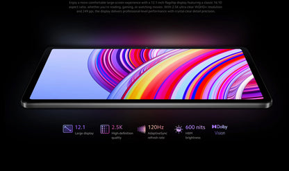Xiaomi Redmi Pad Pro Tablet 8GB+256GB Charger Noincluded, Snapdragon 7S Gen 2 Octa Core 12.1'' 120Hz Display 10000mAh Battery