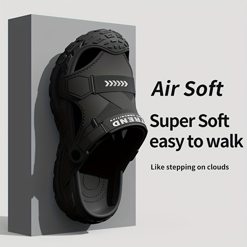 Men'S All-Season EVA Slip-On Sandals - Lightweight Non-Slip Beach Shoes with Arch Support & Cushioned Insole, All-Terrain Traction Tread - Quick-Dry Indoor/Outdoor, Office, Pool, Hiking - Easy-clean Casual Footwear For Men, P