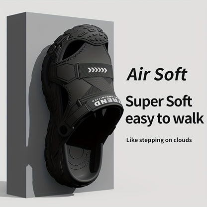 Men'S All-Season EVA Slip-On Sandals - Lightweight Non-Slip Beach Shoes with Arch Support & Cushioned Insole, All-Terrain Traction Tread - Quick-Dry Indoor/Outdoor, Office, Pool, Hiking - Easy-clean Casual Footwear For Men, P