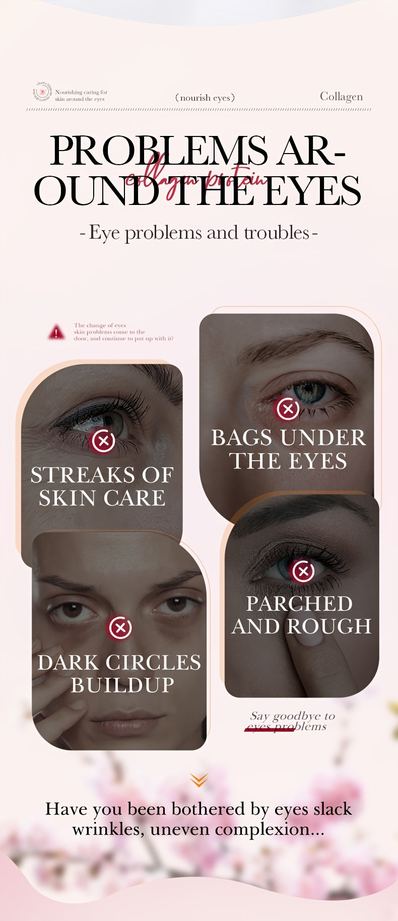 [Top-Rated] Sakura Collagen Eye Cream - 20g, Hydrating & Firming, Reduces Dark Circles & Wrinkles, for All Skin Types, Hypoallergenic with Hyaluronic Acid, Caffeine & Ceramides, Moisturizing & Anti-Aging,, Suitable for Sensit