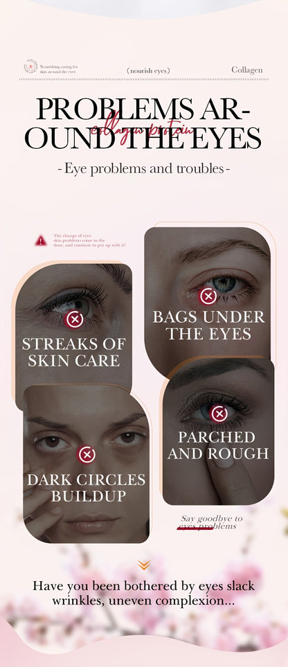 [Top-Rated] Sakura Collagen Eye Cream - 20g, Hydrating & Firming, Reduces Dark Circles & Wrinkles, for All Skin Types, Hypoallergenic with Hyaluronic Acid, Caffeine & Ceramides, Moisturizing & Anti-Aging,, Suitable for Sensit