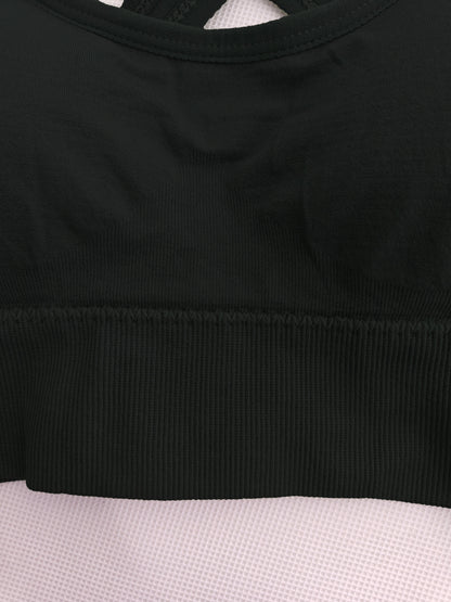 2pcs Stretchy Solid Racer Back Sports Bra, Comfy & Breathable Push Up Fitness Bra, Women's Lingerie & Underwear