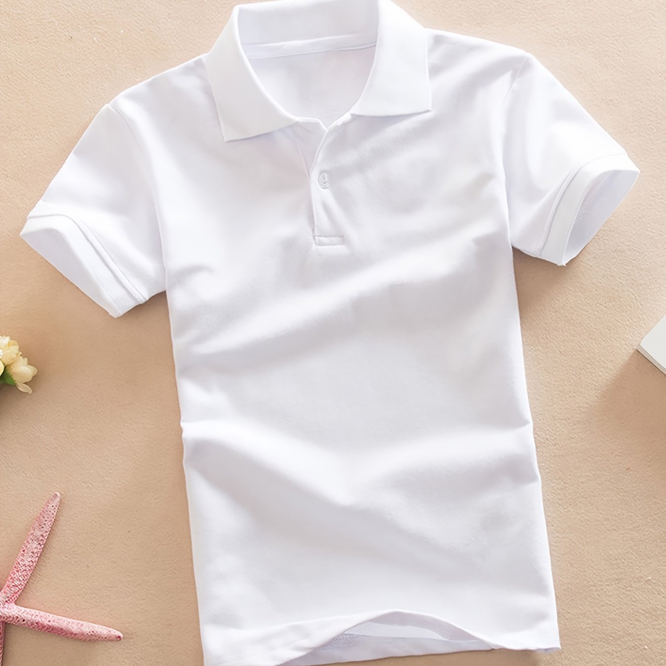 Boys' Casual Lapel Shirt Youngsters's Top Short Sleeve T-Shirt Youngsters's Clothing Comfortable Breathable