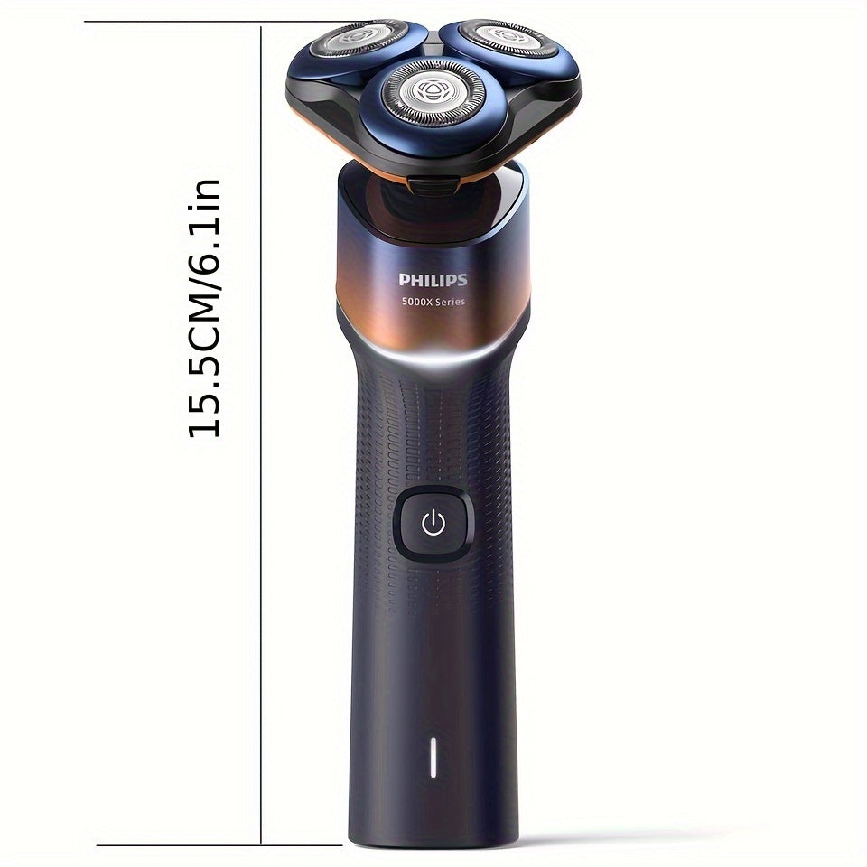 For PHILIPS Shaver 5000X series X5005/05 Light BeigeEase Muscle Soothing Technology 360° Floating Head with Microbead Protective Coating, 27 Blades, 56,000 Cuts Per Minute, 50-Min Runtime on 1-Hour Charge, Travel Lock Sidebu