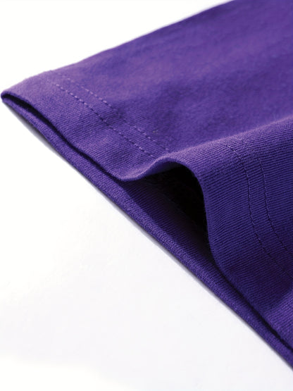 T-shirt infantil de cor sólida, blusa casual de manga curta, t-shirt infantil para o verão.