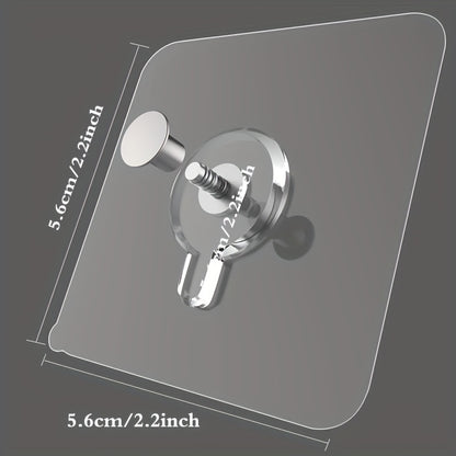 28pcs Strong Adhesive Damage-Free Wall Stickers - Invisible Nails for Wedding Photos, Photo Frames, Utility Hooks - No Trace Nail Hooks for Secure Hanging, Utility Hooks