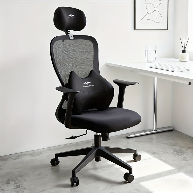 High back ergonomic chair with adjustable headrest function, office boss chair, complimentary adjustable height footrest, comfortable sitting posture