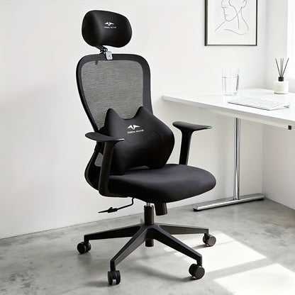 High back ergonomic chair with adjustable headrest function, office boss chair, complimentary adjustable height footrest, comfortable sitting posture