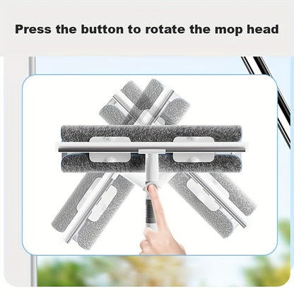 2-in-1 Glass Wiper, Multi-Functional Plastic &amp; Stainless Steel Window Cleaning Tool, Ideal for Bathroom, Outdoor, Wall, Floor, and Glass Surfaces