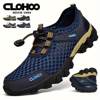 CLOHOO Men's Trendy Comfortable Mesh Sandals, Breathable Wear-resistant Non-slip Sport Shoes For Outdoor Walking Running Hiking, Spring Summer Autumn