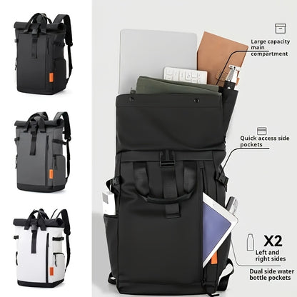 Stylish Men’s Oxford Backpack - Large Capacity, Perfect for School & Travel