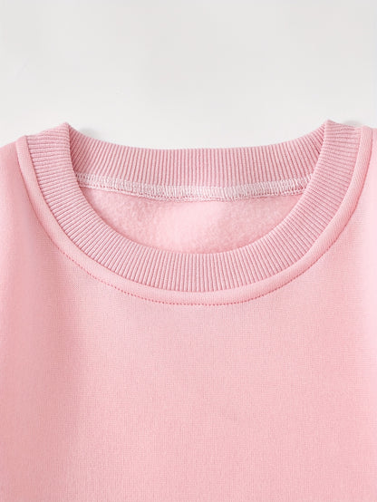 2pcs Disney Stitch Hoodie + Faux Denim Set, Fashionable Pink Sweatshirt &amp; Faux Denim Outfit for Girls, School Uniform Style, Streetwear Casual Fall/Winter Wear, Warm and Comfortable Fit, Perfect for Back-to-School Season, Ide