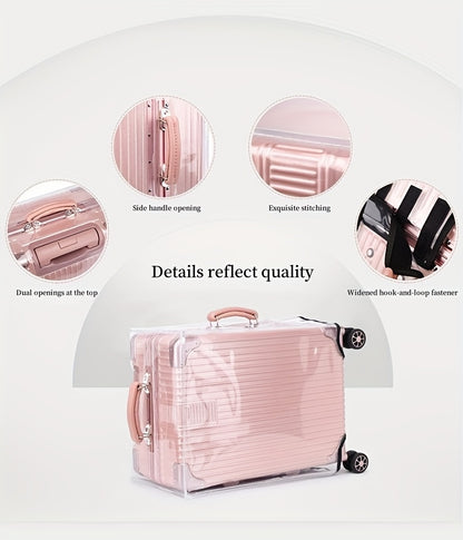 3pcs Luggage Protective Covers, Check-in Shockproof Thick PVC Transparent Dustproof Covers for 50.8cm+60.96cm+71.12cm Suitcases, Waterproof &amp; Durable