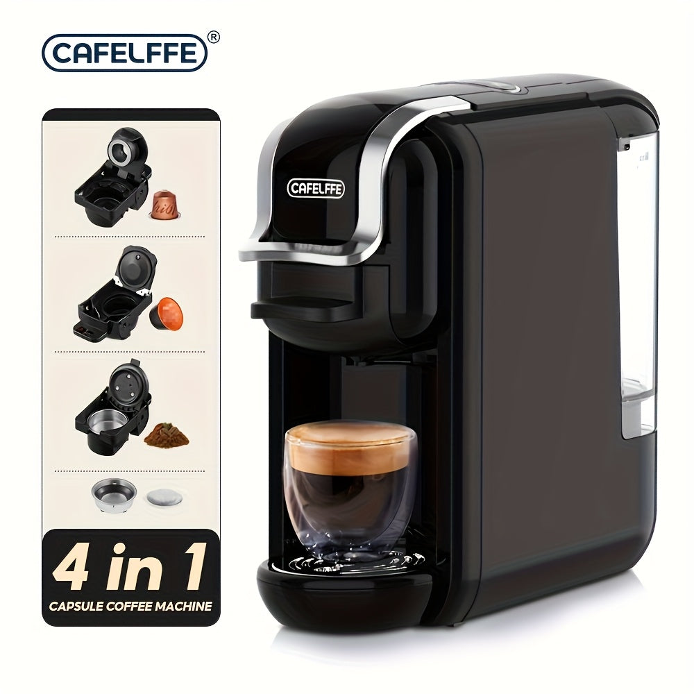 CAFELFFE Multifunctional Capsule Coffee Machine | Italian Espresso Machine | Hot and Cold Use | Quick Heating | Compatible with NES Capsules, DG Capsules, ESEpod | Automatic Coffee Maker for Home and Office | Great Gift for D