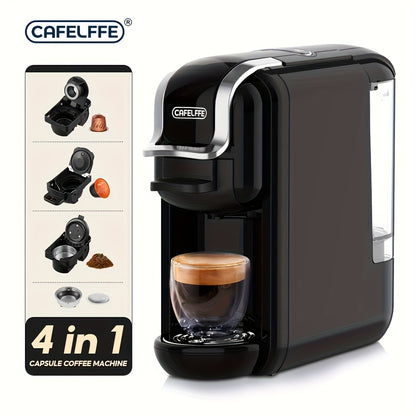 CAFELFFE Multifunctional Capsule Coffee Machine | Italian Espresso Machine | Hot and Cold Use | Quick Heating | Compatible with NES Capsules, DG Capsules, ESEpod | Automatic Coffee Maker for Home and Office | Great Gift for D