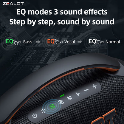 ZEALOT 60W Subwoofer Speaker, Wireless Speaker with Handle, 8000mAh Battery, Easy to Carry, RGB Lights, EQ Mode, TWS Pairing, Booming Bass. IPX5 High Quality, Great for Parties And Gatherings. for Home, Car, Camping-ZEALOT P1