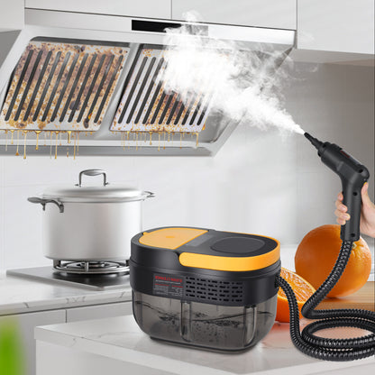 Máquina de limpeza a vapor portátil para uso doméstico, limpador a vapor manual de alta temperatura e pressão para cozinha e carpetes, ideal para casas, escritórios e veículos.