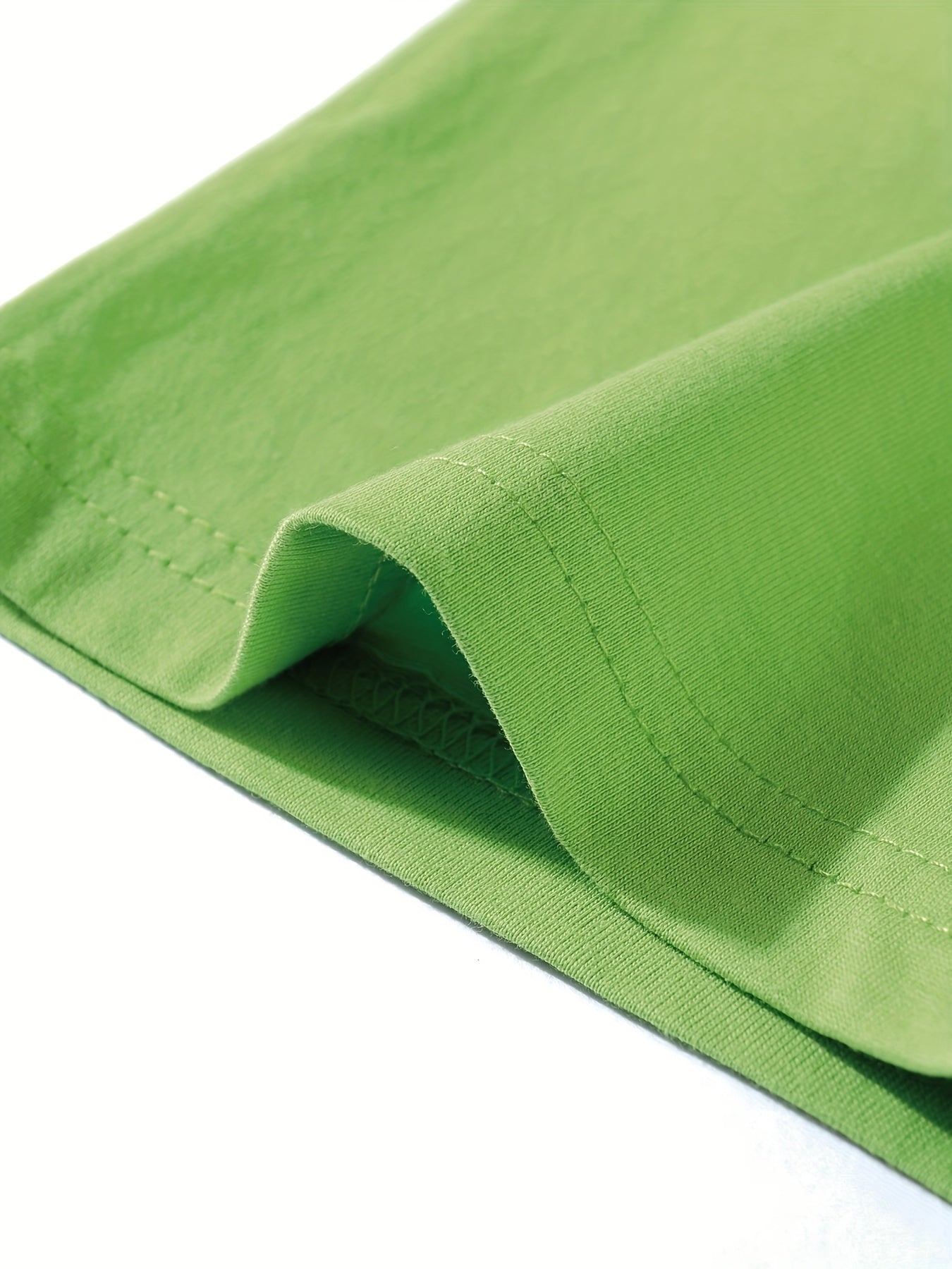 T-shirt infantil de cor sólida, blusa casual de manga curta, t-shirt infantil para o verão.