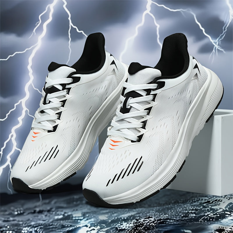 Men'S Wide Toe Box Running Shoes - Non-Slip MD Sole, Breathable Fabric Upper, All-Season Gym, Jogging, Walking Shoes - Lace-Up Athletic Sneakers for Big Feet & Wide Feet - Available in Multiple Colors (Dark Blue/Neon Yellow)