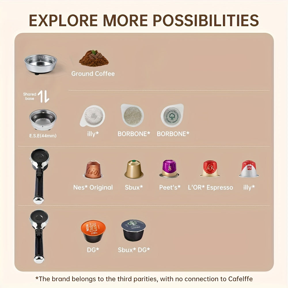 CAFELFFE Máquina de Café Espresso 4-in-1