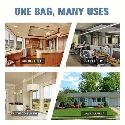 5 rolls of 100 black portable trash bags - suitable for offices, kitchens, living rooms, bathrooms, outdoors and other multi-purposes