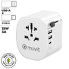 Adaptador de tomada universal de viagem Muvit MCADP0006 Branco 150 W 15 w