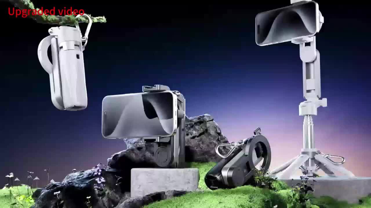 4-in-1 Multi-function Selfie Stick with Wireless Remote Control | Magnetic, Cell Phone Clip Dual Combination, 360° Rotation