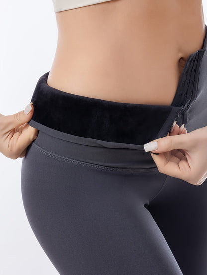 Women's Winter-Ready Fleece Tummy Control Yoga Leggings - Perfect For Activewear!