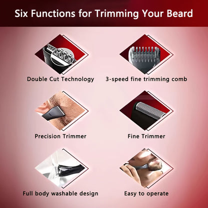 For Philips Multigroom Series 1000 MG1100 Electric Beard Trimmer - Multi-Functional Razor & Sideburn Trimmer with Dual Cut Technology, 3-Position Precision Comb, AA Battery Powered (Batteries Not Included), Ergonomic Design f