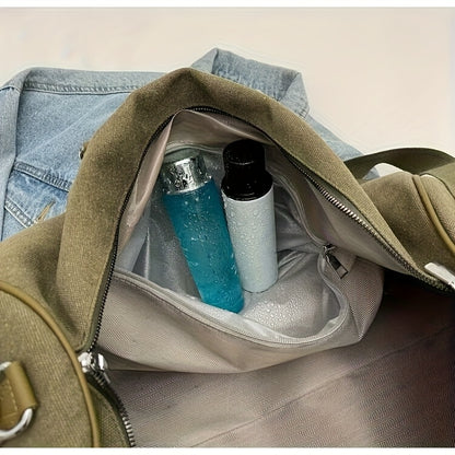 2025 New Large Capacity Duffel Bag for Men &amp; Women - Durable Military Green/Black Gym Travel Carry-On with Adjustable Shoulder Straps, Spacious Luggage for Sports, Weekend Trips &amp; Daily Commute, Duffle Bag for Travel, Sports