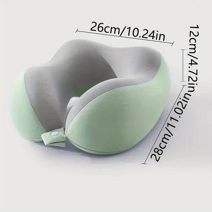 U-Shaped Neck Pillow for Travel & Office - Ergonomic Design, Medium Soft, Machine Washable, Black, Neck Pillow for Travel, Office Napping, and Relaxation, Relaxation Accessory, Modern Pillow, Comfortable Fit, Relaxation, Neck