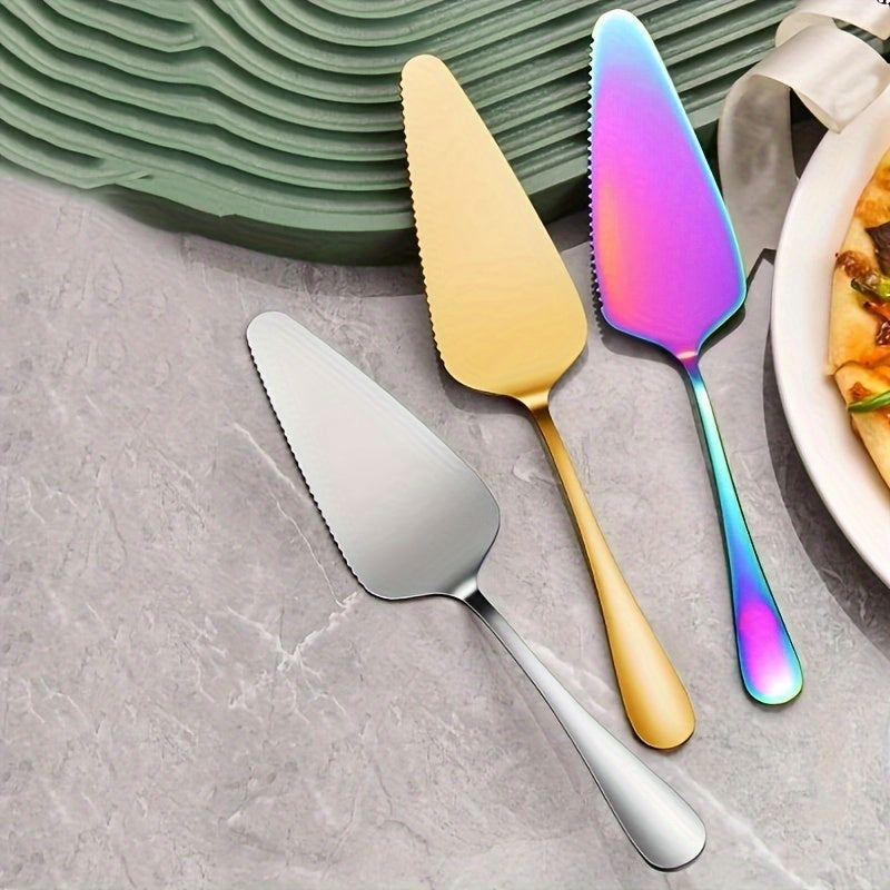 1pc Stainless Steel Cake Shovel, Cake Cream Serrated Edge Baking Tool, Kitchen Gadgets