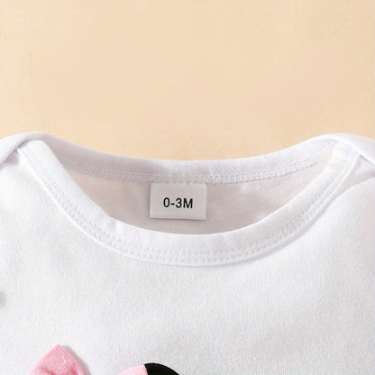 3pcs Short Sleeve &amp; Shorts Set for Newborns - "I'm Daddy's Girl" Letter Print Pants and Headband, Mommy's World Alphabet Kids' Outfit, Perfect for Outdoor