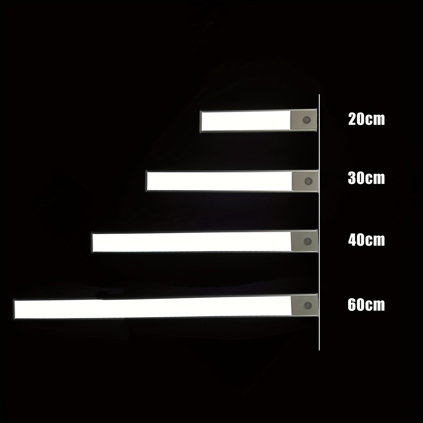 2pcs Under Cabinet Light, Closet Light, Rechargeable Battery Operated Motion Sensor Light Indoor, Magnetic Dimmable Closet Lights, Wireless Under Counter Lights for Kitchen, Stairs metal Shell