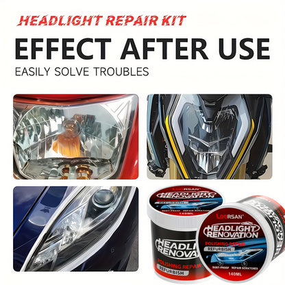 Premium Car Headlight Restoration Kit – Fixes Yellowing, Haze, Oxidation & Scratches for Safer Driving