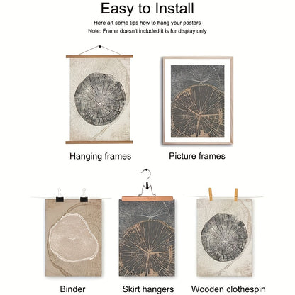 2D/Flat 3pcs Abstract Black and White Elegant Canvas Art with Wooden Frame, Large Wall Decor – Perfect for Living Room, Bedroom, Dining Room, Office – Ideal Halloween &amp; Easter Gift, Flat 2D Design