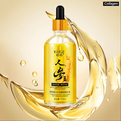 Ginseng Collagen Serum - Anti-Wrinkle Firming Moisturizer for All Skin Types, Deep Hydration, Even Skin Tone, Anti-Aging Skincare, Make Skin Younger-Looking, Face Use, 100ml/3.38fl.oz, Moisturizing Serum | Hydrating Formula,