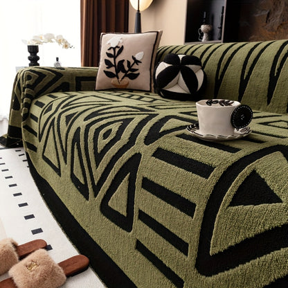 1pc Mirror Yi Thick Plush Sofa Cover - All-Season Pet-Friendly One-Piece Design, Anti-Slip &, Machine Washable Soft Short Fur Fabric, Fit for 3/2/4-Seater & Sectional Sofas, Contemporary Home Decor, Sectional Sofa Cover, Mode