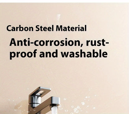 CYCY Wall-Mounted Bathroom Tissue Box Holder with Suction Cup Installation - Space-Saving Square Design, Durable Carbon Steel, Holds Multiple Rolls, Ideal for Toilet Paper & Face Towels, Modern Minimalist Style, Toilet Paper