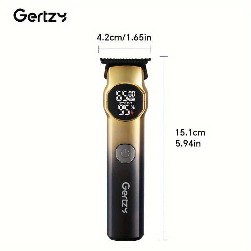GERTZY Professional Electric Hair Clipper - Durable Powder Metallurgy Blade, Rechargeable Battery, USB Charging, 3 Speeds, 3.5mm Thin, Ideal for Men'S Salon-Quality Haircut, Perfect Father'S Day Gift, Hair Cutting Tool | Slee