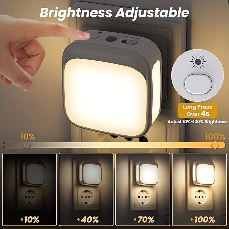 Under Cabinet Light, Plug-in LED Night Light, 1pc or 2pcs, with Motion Sensor, Supports 10%-100% Dimming. Suitable for Offices, Staircases, Hallways, Bedrooms, Basements, Garages, Under Cabinet Lighting, Under Cabinet Lights
