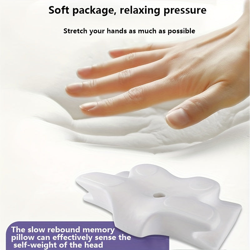 1pc Cervical Pillow - Slow Rebound Cooling Neck Support Pillow with Ergonomic Design, Machine Washable Pillowcase - Side Sleeping, Back Sleeping, Stomach Sleeping - Ideal for, Sleeping, Back Sleepers